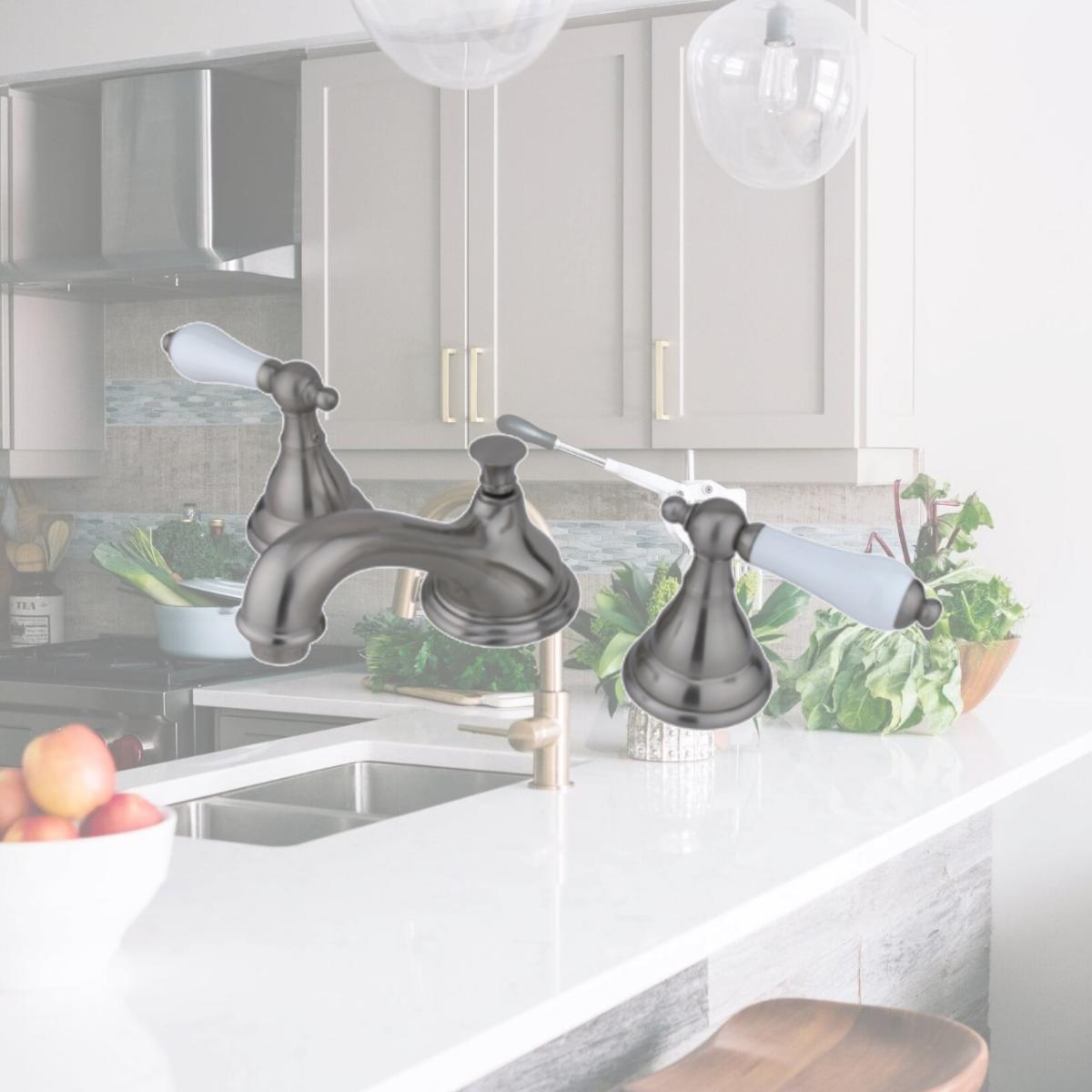 Picture of Kingston Brass KS5568PL Two Handle 8 in. to 16 in. Widespread Lavatory Faucet with Brass Pop-up