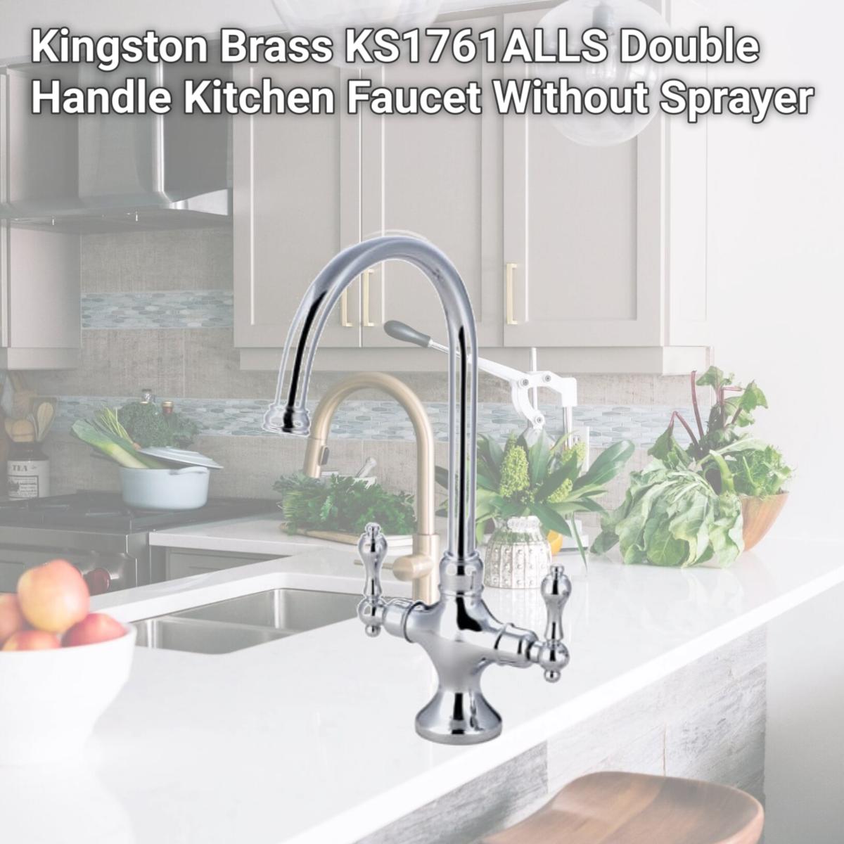 Picture of Kingston Brass KS1761ALLS Double Handle Kitchen Faucet Without Sprayer