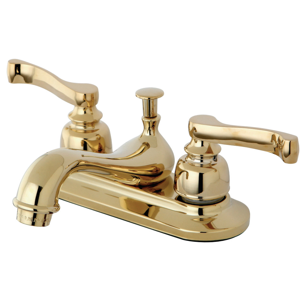 4 In. Centerset Lavatory Faucet, Polished Brass