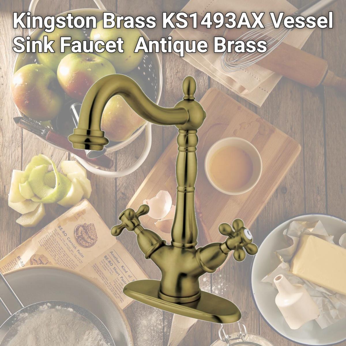 Picture of Kingston Brass KS1493AX Vessel Sink Faucet  Antique Brass