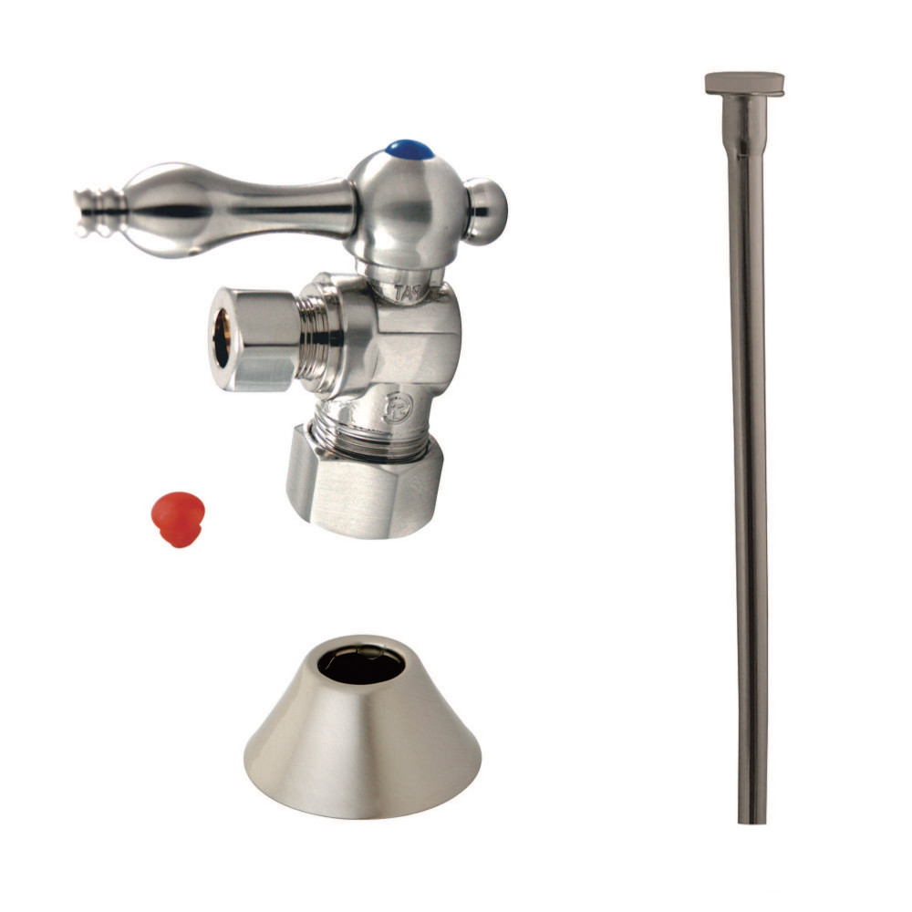 Traditional Plumbing Toilet Trim Kit & Metal Lever Handle Satin Nickel
