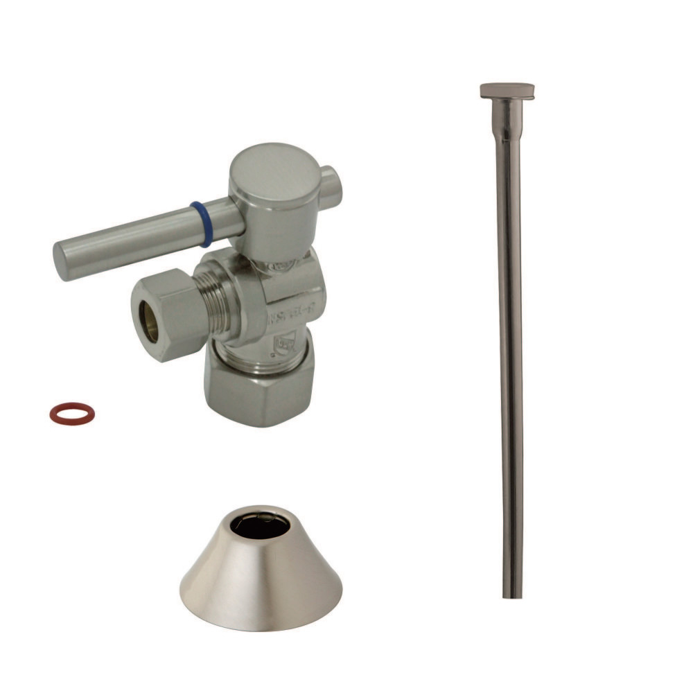 Comtemporary Plumbing Toilet Trim Kit & Metal Lever Handle Satin Nickel