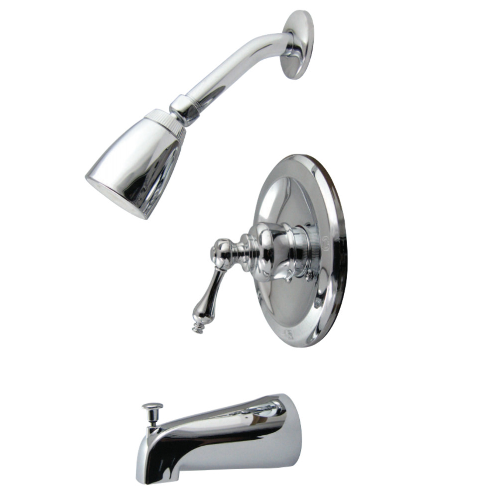 Kb531al Single Lever Handle Tub & Shower Faucet With Metal Lever Handle, Chrome