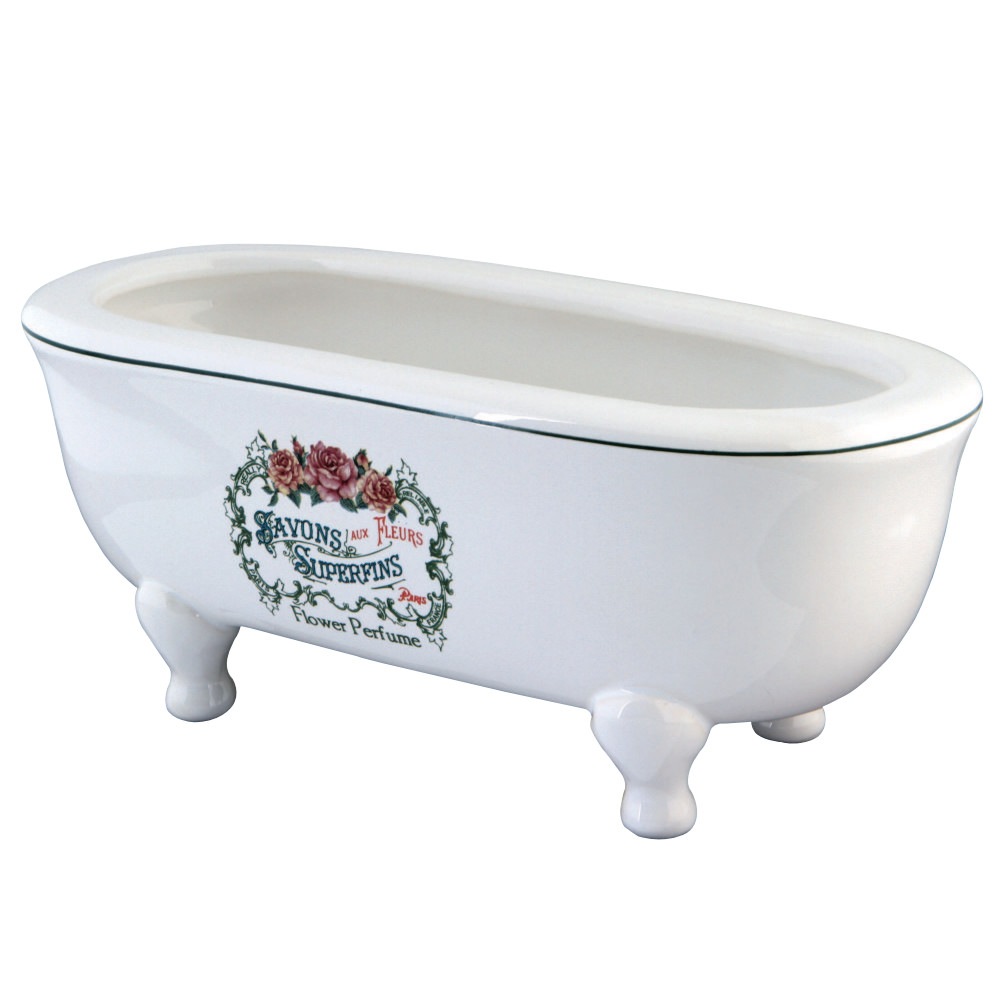 Batubdew 8 In. Savon Superfins Double Ended Clawfoot Tub Decorative Soap Dish