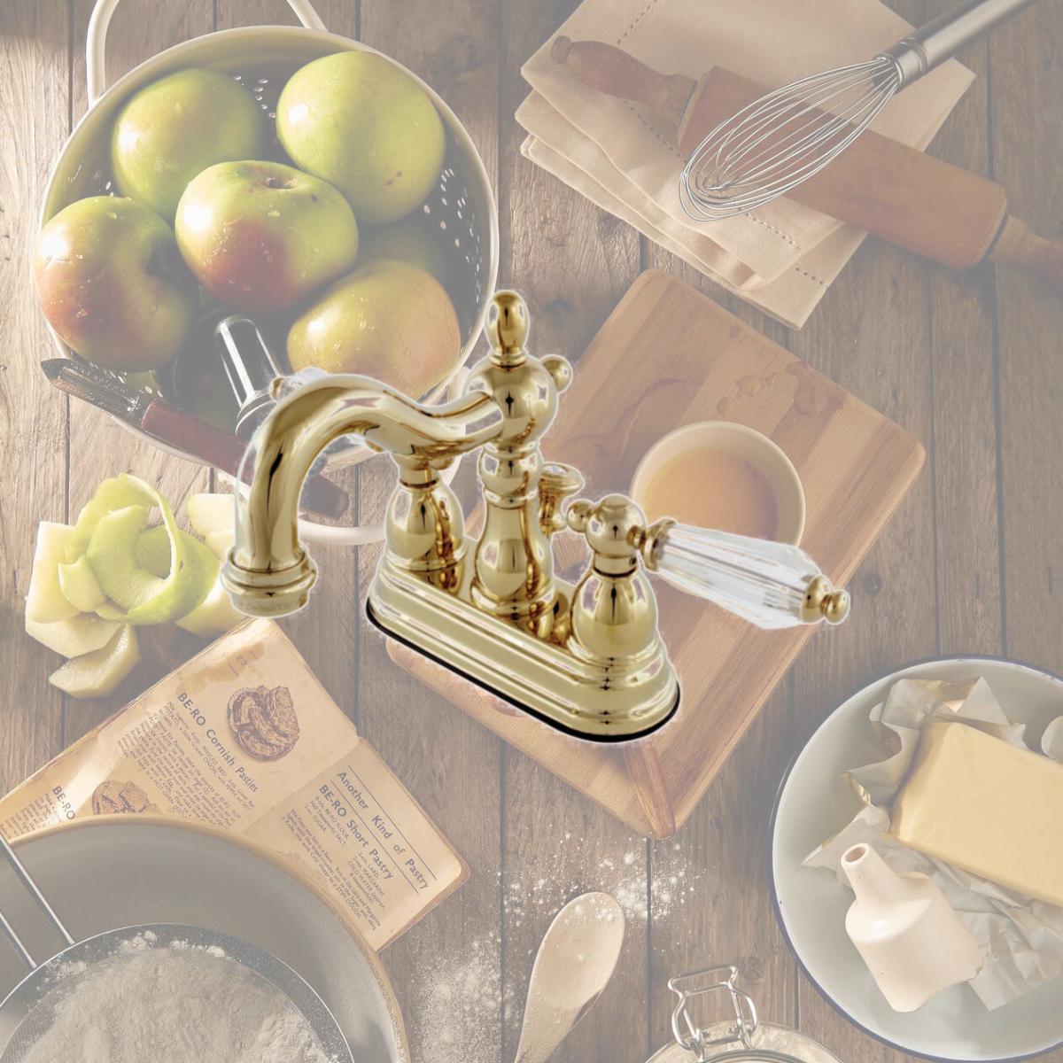 Picture of Kingston Brass KB1602WLL 4 in. Centerset Lavatory Faucet with Retail Pop-Up, Polished Brass