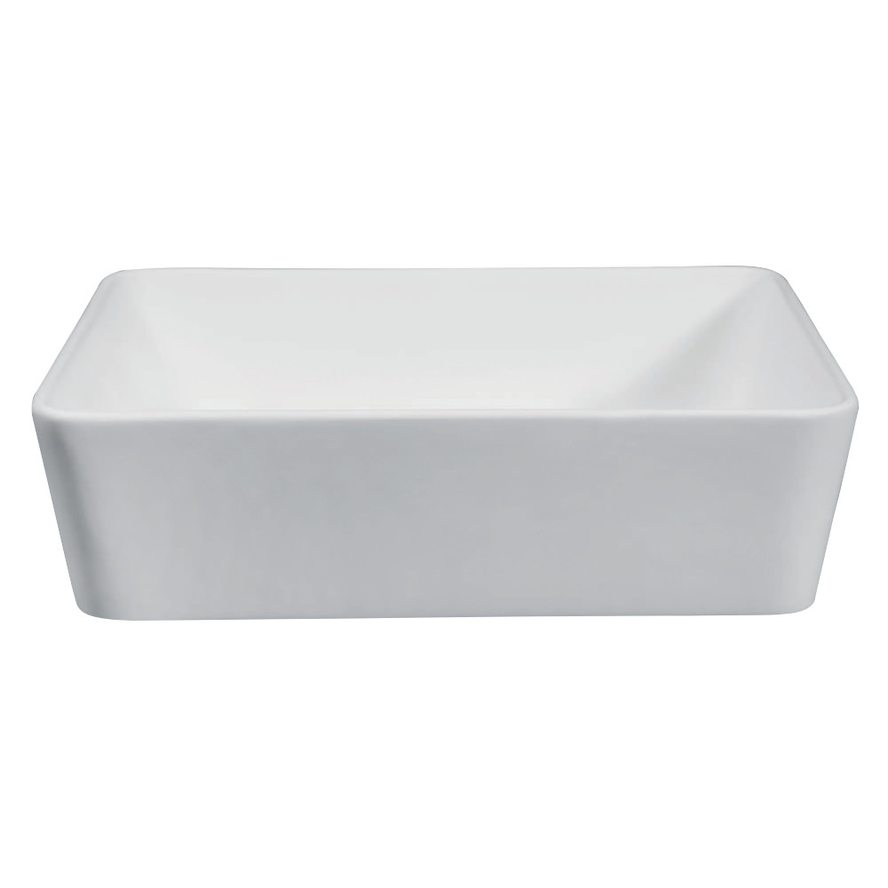 Eva18155 18 X 15 X 5 In. Gourmetier Solid Surface Resin Vessel Sink, White