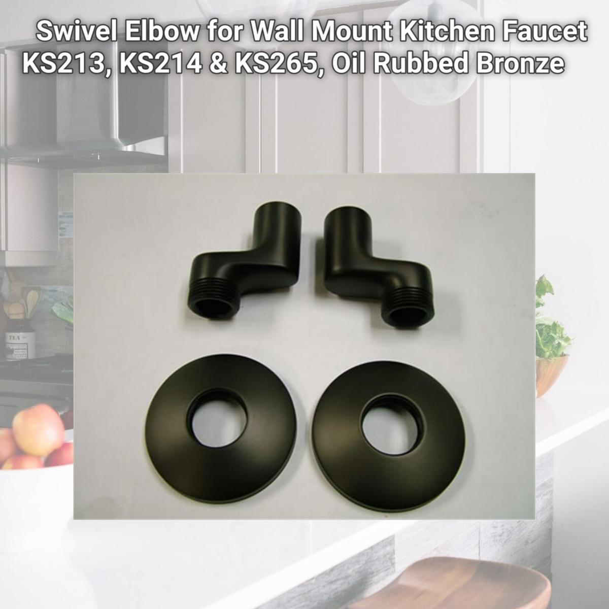 Picture of Kingston Brass KSEL213ORB Swivel Elbow for Wall Mount Kitchen Faucet KS213, KS214 & KS265, Oil Rubbed Bronze