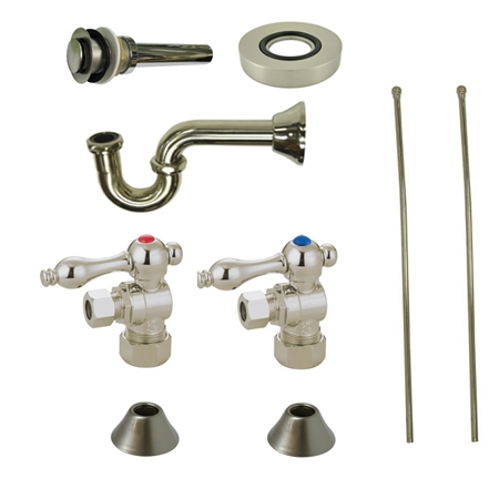 Cc53308vkb30 Trimscape Traditional Plumbing Sink Trim Kit With P Trap For Vessel Sink Without Overflow Hole, Satin Nickel