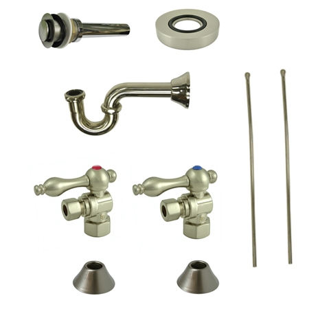 Cc43108vkb30 Trimscape Traditional Plumbing Sink Trim Kit With P Trap For Vessel Sink Without Overflow Hole, Satin Nickel