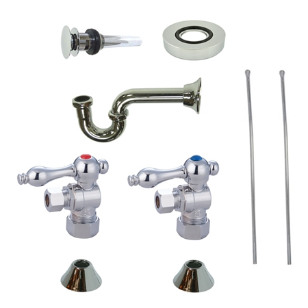 Cc53301vokb30 Trimscape Traditional Plumbing Sink Trim Kit With P Trap For Vessel Sink With Overflow Hole, Polished Chrome