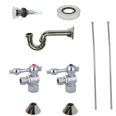 Cc43101vokb30 Trimscape Traditional Plumbing Sink Trim Kit With P Trap For Vessel Sink With Overflow Hole, Polished Chrome
