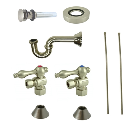 Cc43108vokb30 Trimscape Traditional Plumbing Sink Trim Kit With P Trap For Vessel Sink With Overflow Hole, Satin Nickel