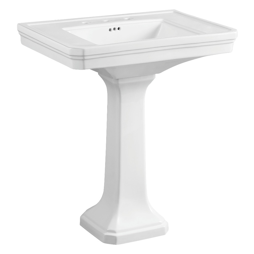Vpb4308 Porcelain Pedestal Sink, White - 34.63 X 20.69 X 29.94 In.