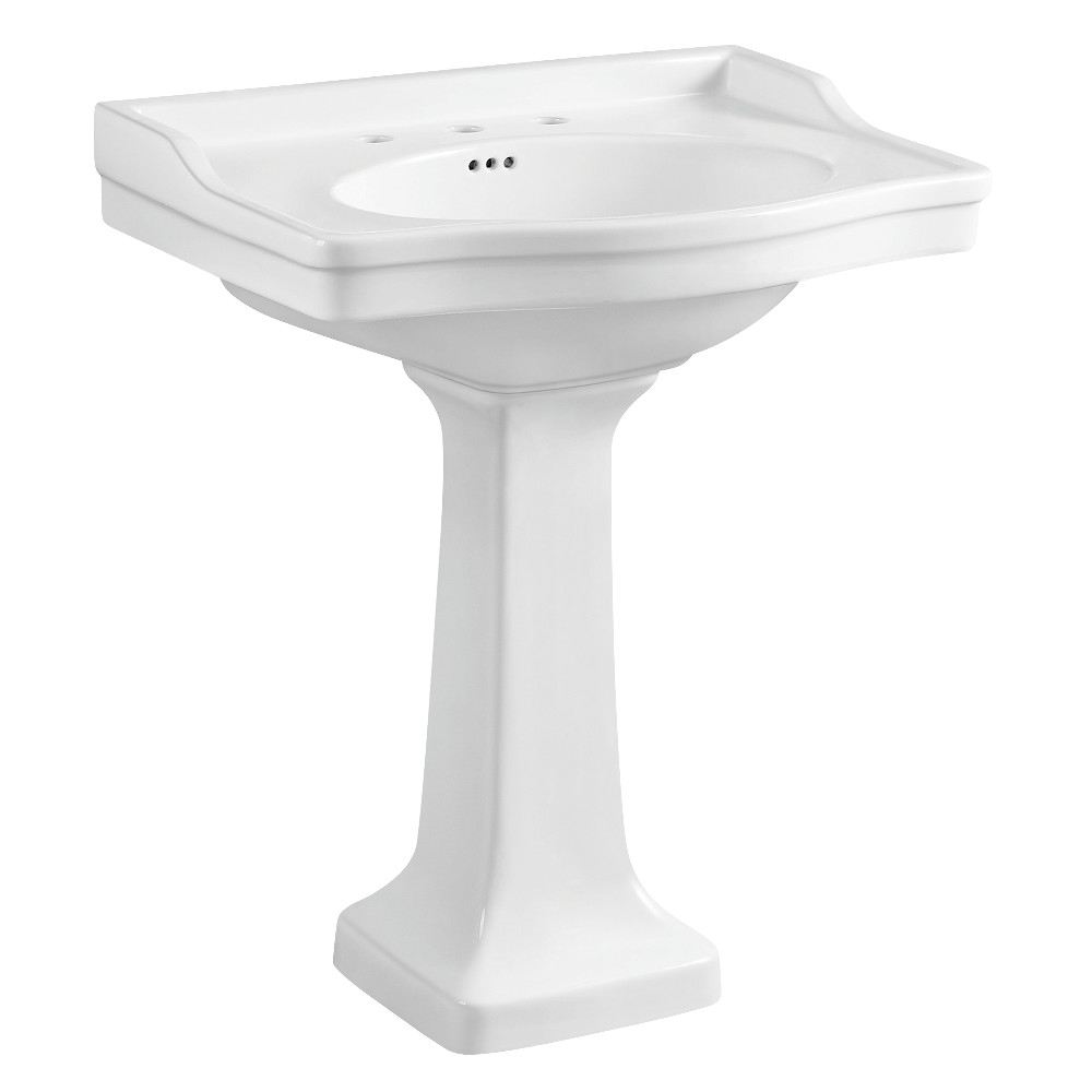 Vpb3308 Porcelain Pedestal Sink, White - 35.44 X 21.63 X 29.94 In.