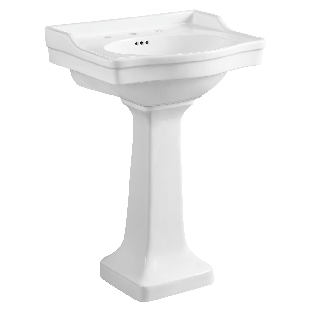 Vpb3248 Small Porcelain Pedestal Sink, White