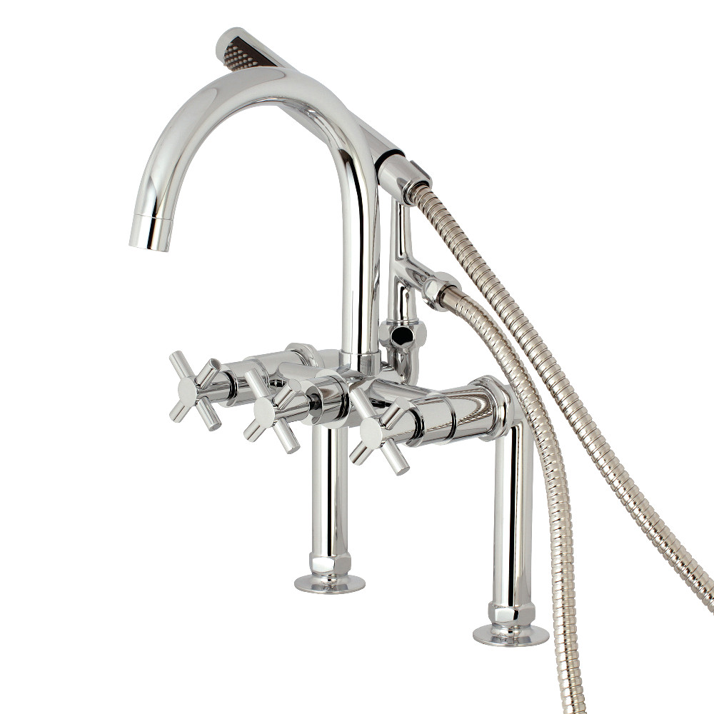 Ae8101dx Deck Mount Tub Filler With Hand Shower, Polished Chrome - 4.69 X 6.94 X 9.31 In.