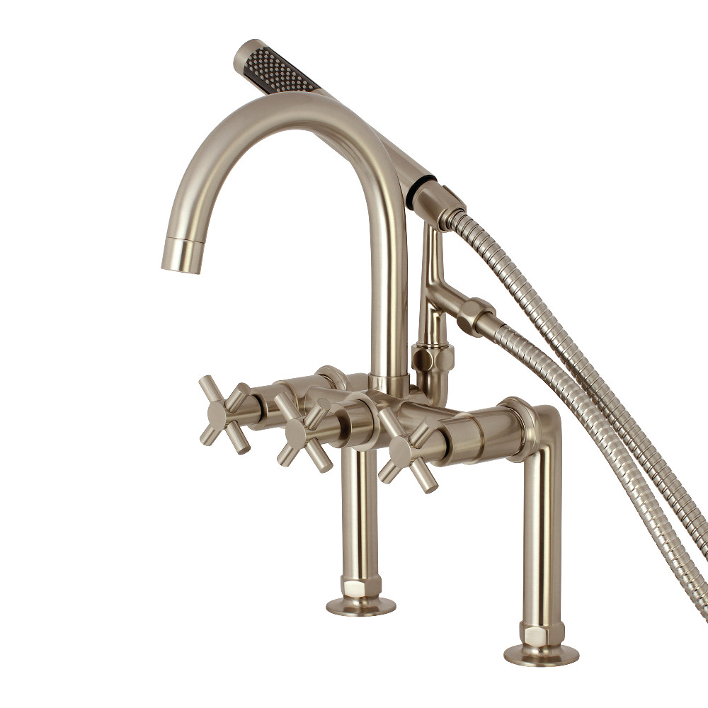 Ae8108dx Deck Mount Tub Filler With Hand Shower, Brushed Nickel - 4.69 X 6.94 X 8.31 In.
