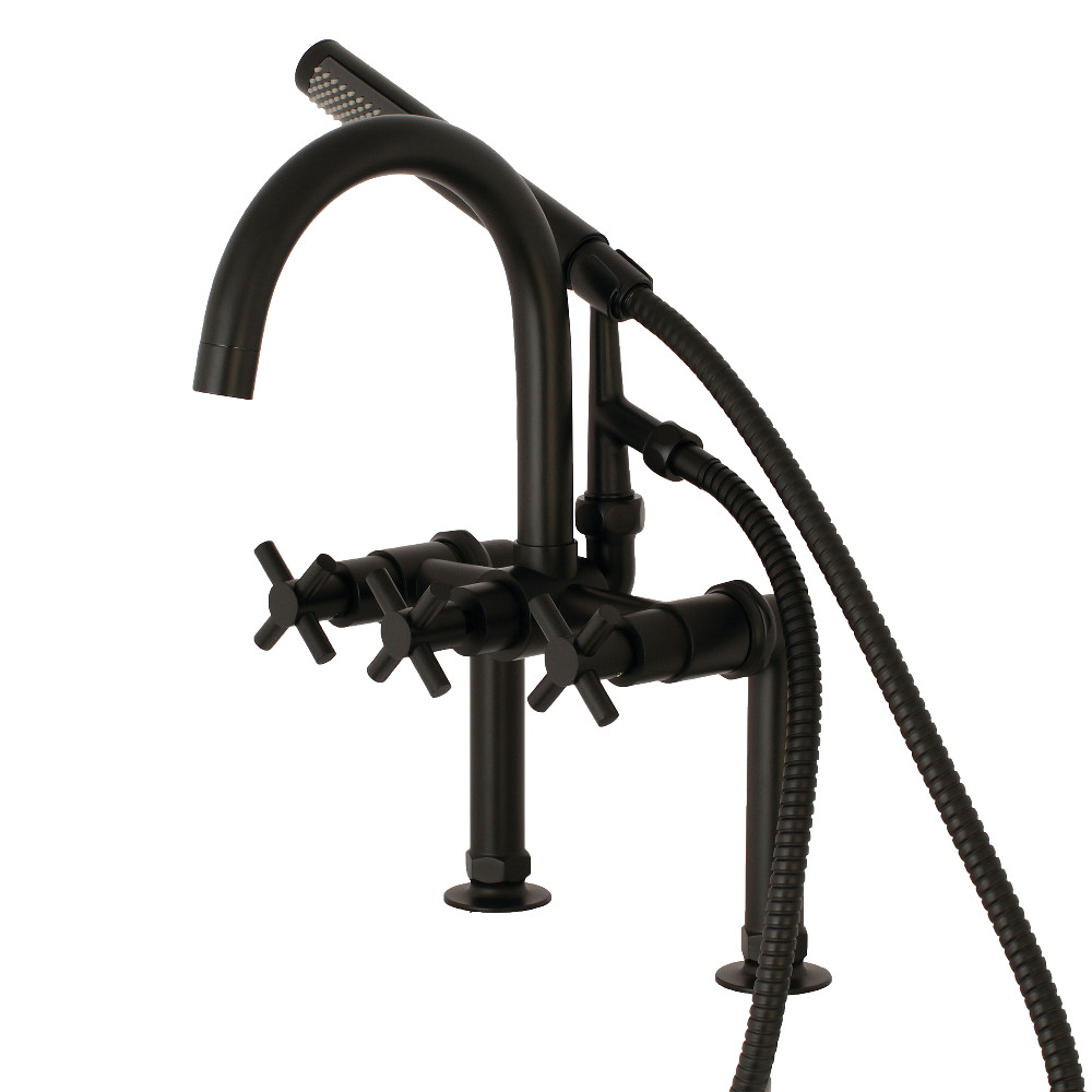 Ae8100dx Deck Mount Tub Filler With Hand Shower, Matte Black - 4.69 X 6.94 X 9.31 In.