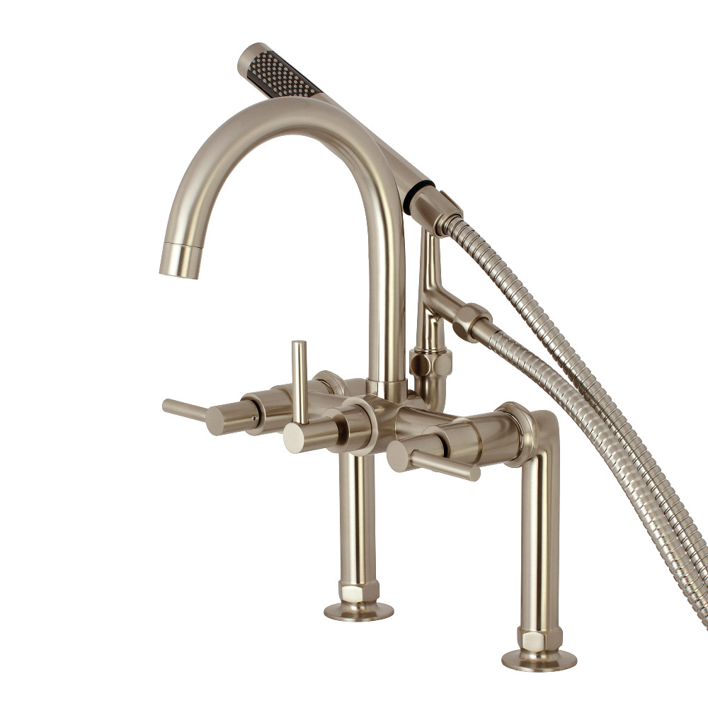 Ae8108dl Deck Mount Tub Filler With Hand Shower, Brushed Nickel - 4.69 X 6.94 X 9.31 In.