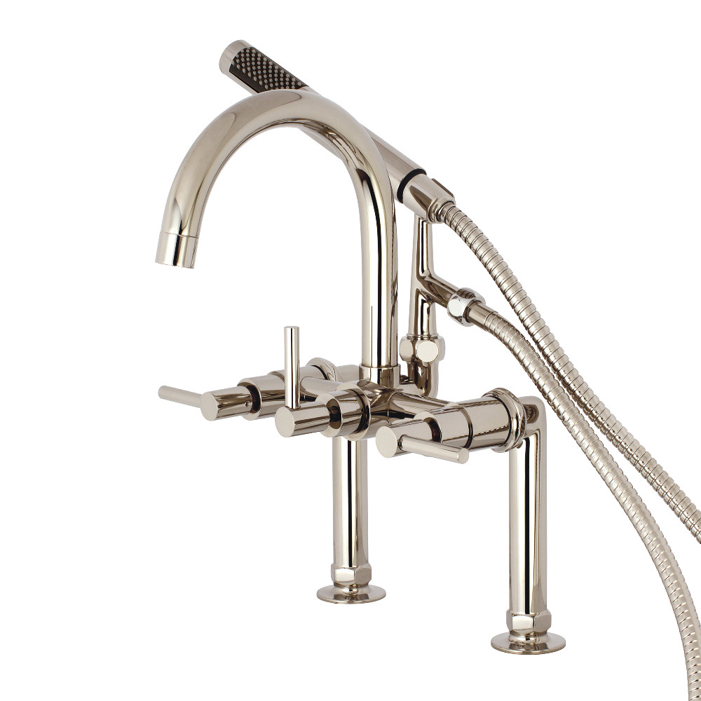 Ae8106dl Deck Mount Tub Filler With Hand Shower, Polished Nickel - 4.69 X 6.94 X 9.31 In.