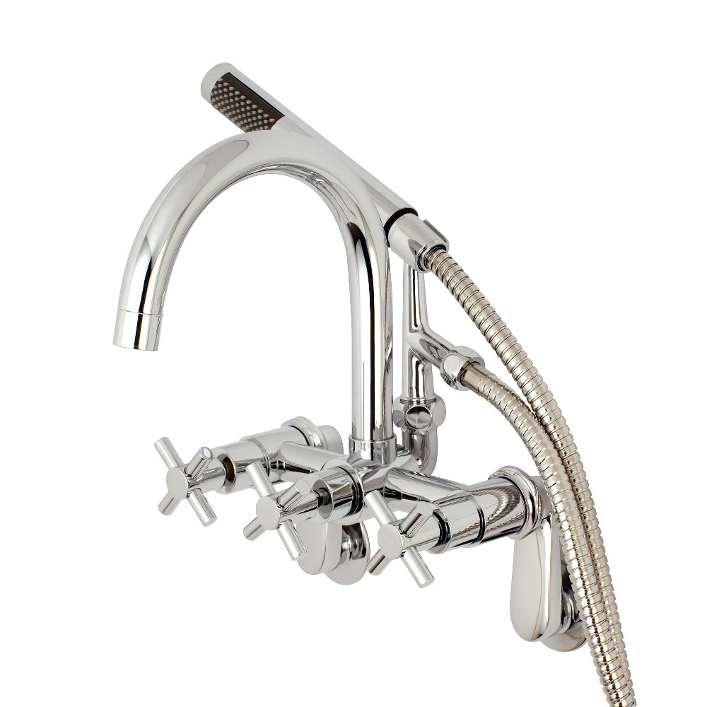 Ae8151dx Wall Mount Tub Filler With Hand Shower, Polished Chrome - 5.13 X 6.94 X 8.31 In.