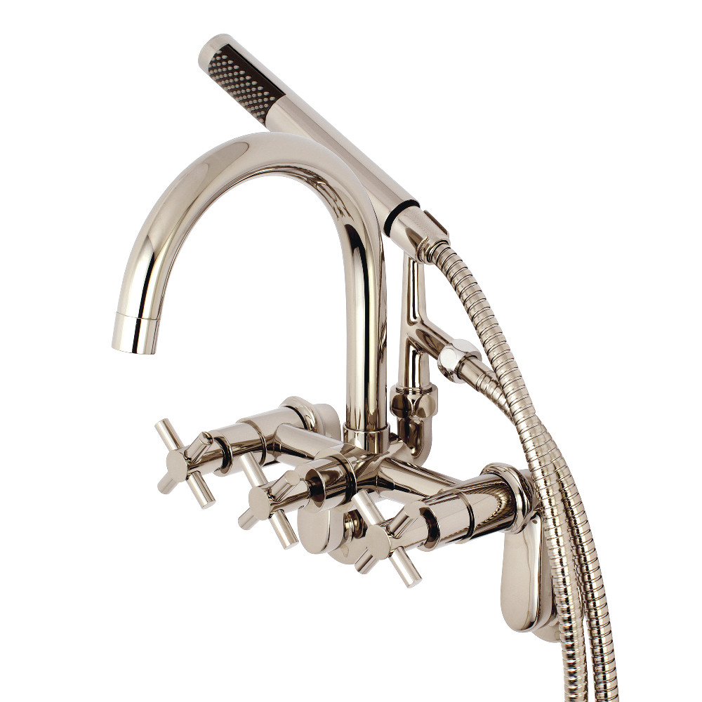Ae8156dx Wall Mount Tub Filler With Hand Shower, Polished Nickel - 5.13 X 6.94 X 8.31 In.
