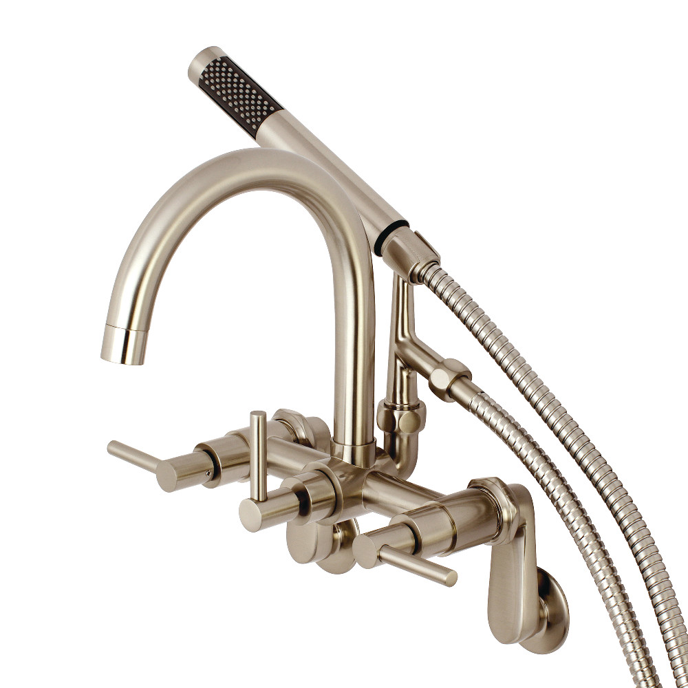 Ae8158dl Wall Mount Tub Filler With Hand Shower, Brushed Nickel - 5.13 X 6.94 X 8.31 In.