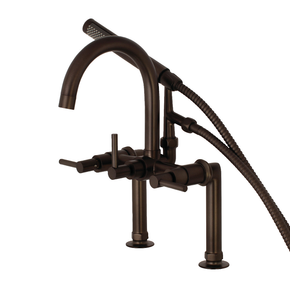 Ae8105dl Modern Deck Mount Tub Filler With Hand Shower - Oil Rubbed Bronze