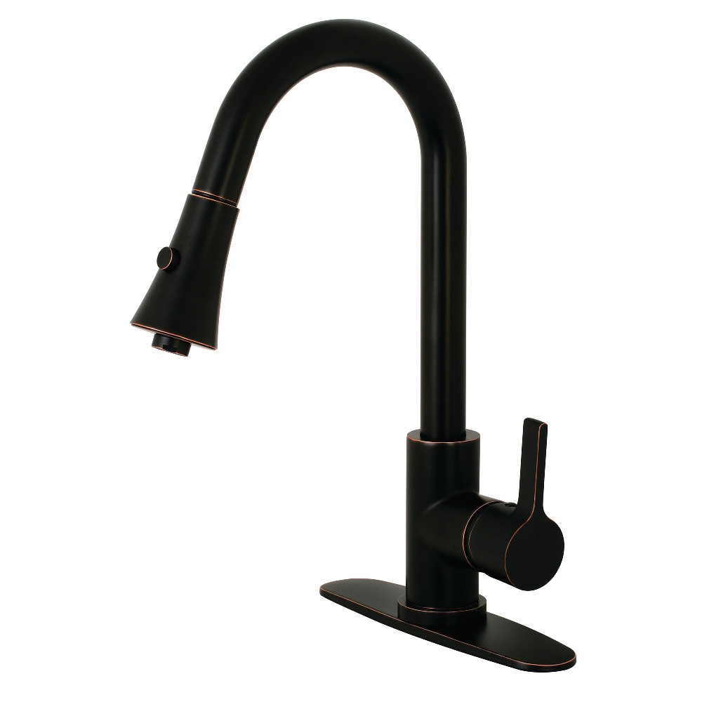 Ls8726ctl Modern Continental Single-handle Pull-down Kitchen Faucet - Naples Bronze