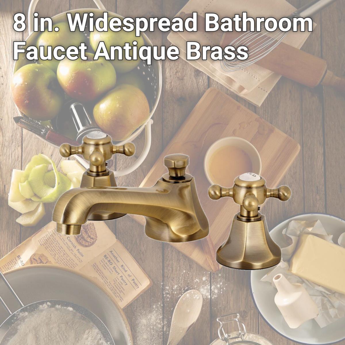 Picture of Kingston Brass KS4463BX 8 in. Widespread Bathroom Faucet  Antique Brass