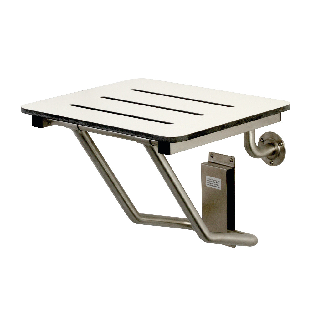 Kbss1816 Modern Adascape 18 X 16 In. Wall Mount Fold Down Shower Seat - Brushed Stainless Steel