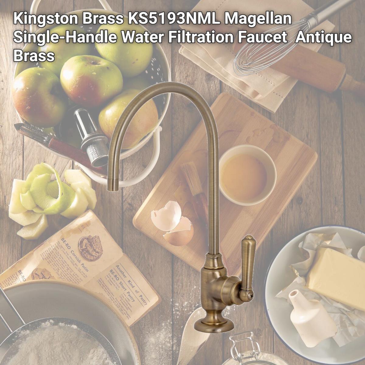 Picture of Kingston Brass KS5193NML Magellan Single-Handle Water Filtration Faucet  Antique Brass