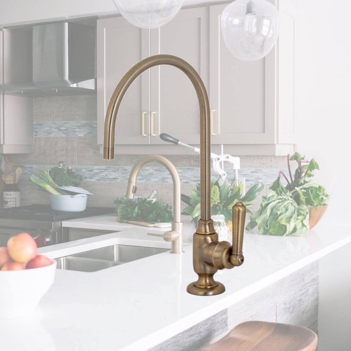 Picture of Kingston Brass KS5193NML Magellan Single-Handle Water Filtration Faucet  Antique Brass