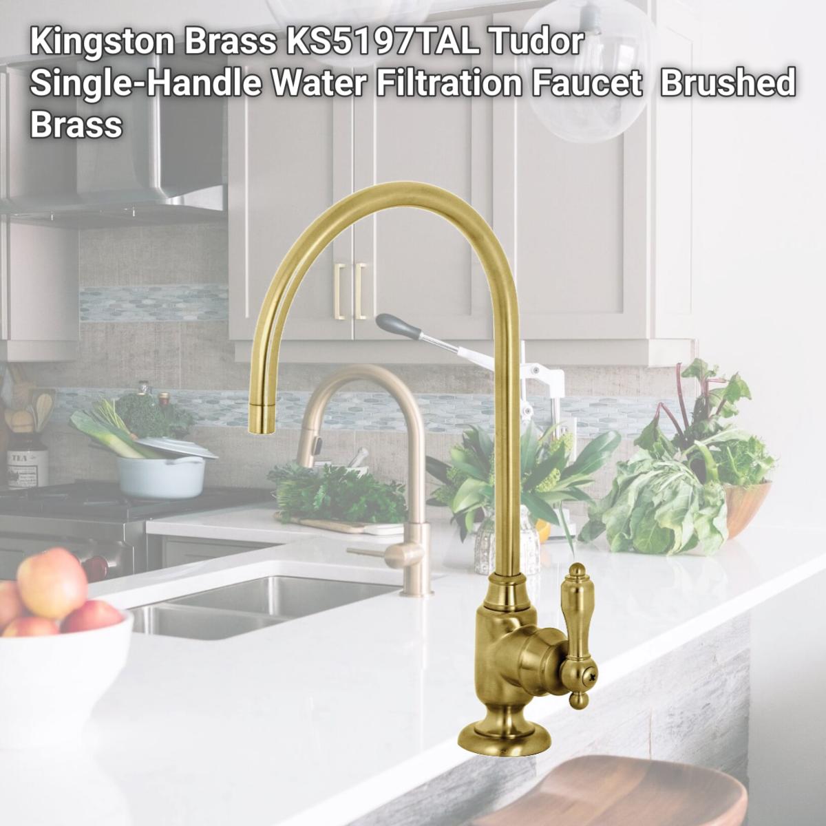 Picture of Kingston Brass KS5197TAL Tudor Single-Handle Water Filtration Faucet  Brushed Brass