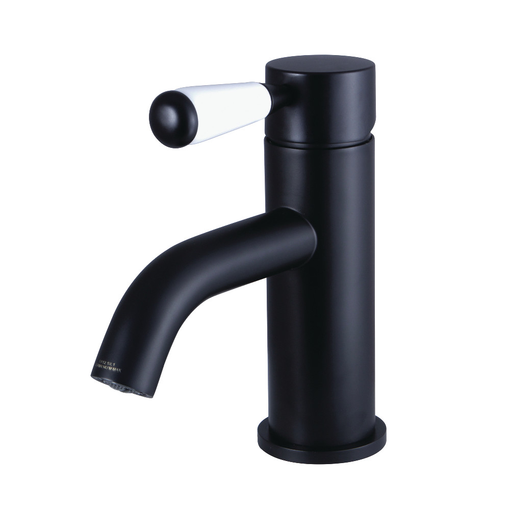 Ls8220dpl Modern Paris Single-handle Bathroom Faucet With Deck Plate & Drain - Matte Black