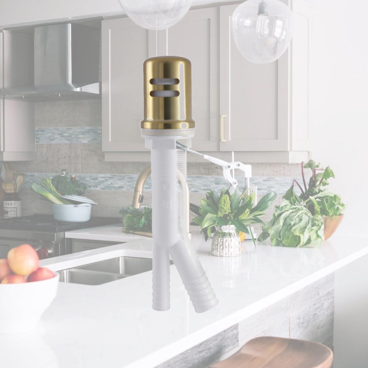 Picture of Kingston Brass K811SB Trimscape Air Gap for Dish Washer  Brushed Brass
