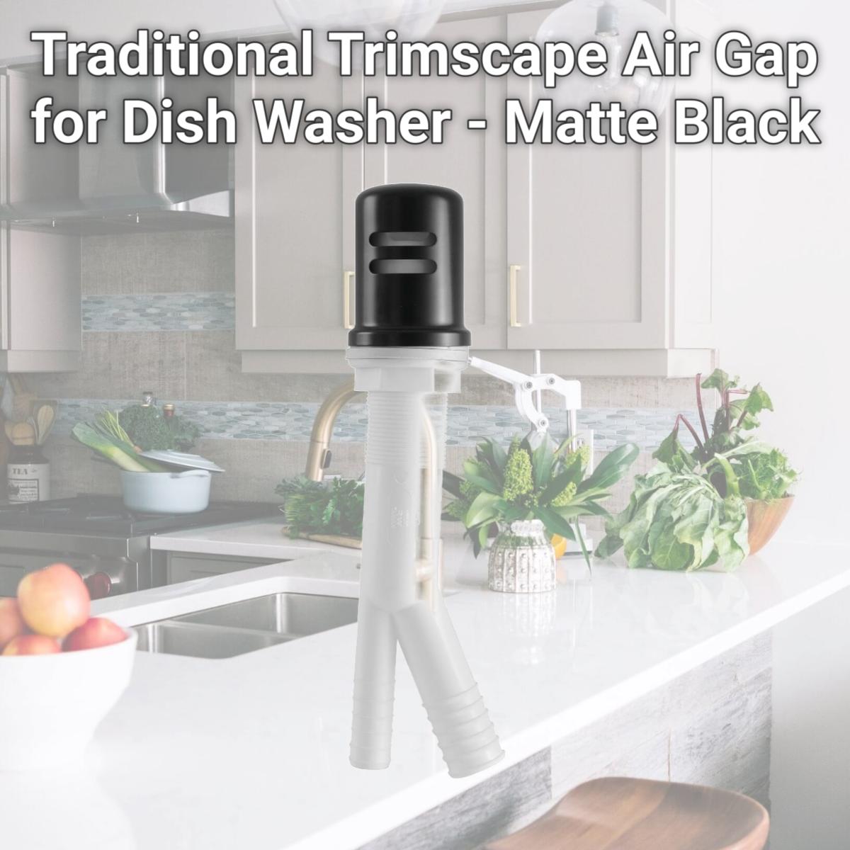 Picture of Kingston Brass K811MB Traditional Trimscape Air Gap for Dish Washer - Matte Black