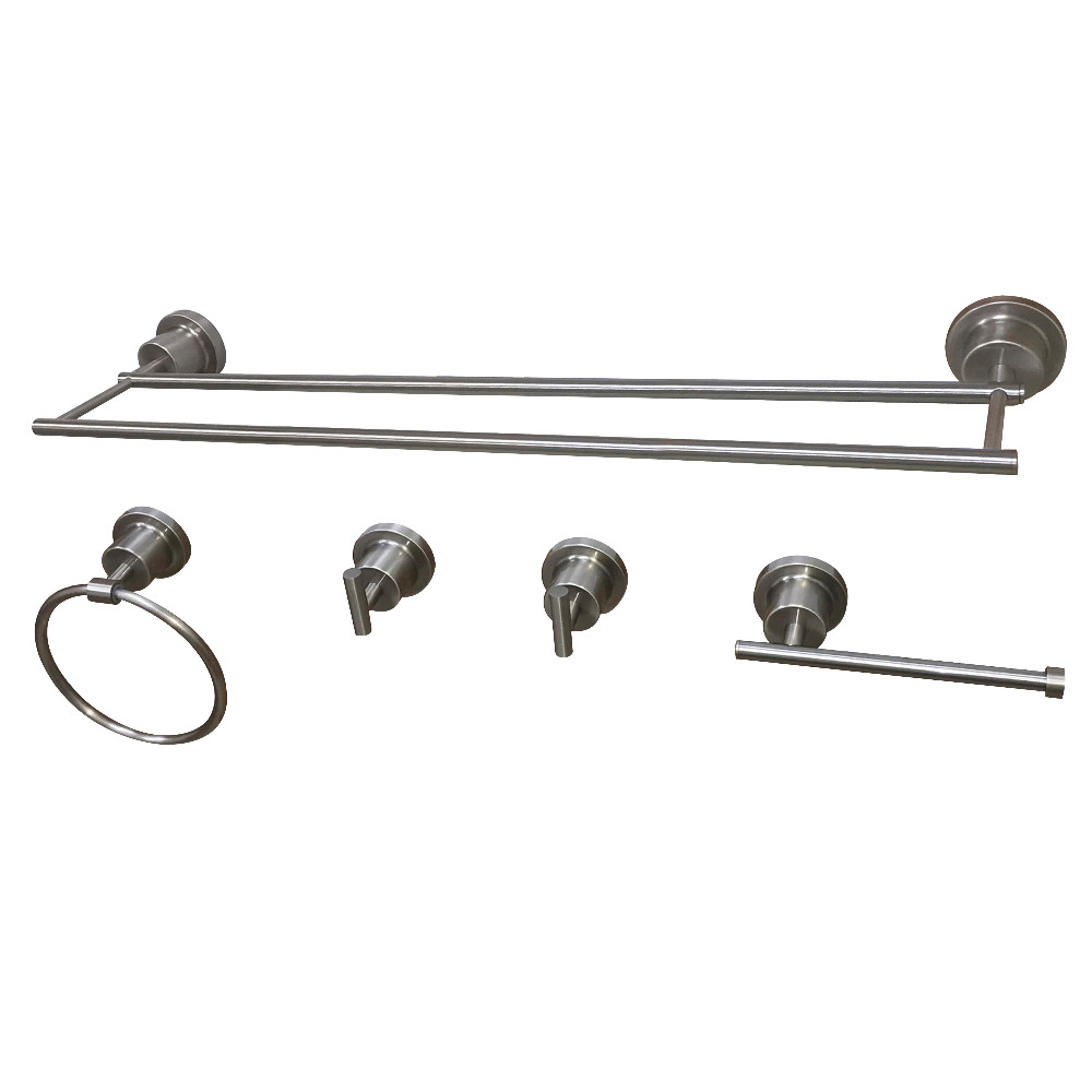 Concord 5 Piece Bathroom Accessory Set - Brushed Nickel