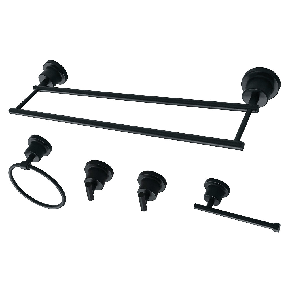 BAH821318478MB Concord 5 Piece Bathroom Accessory Set - Matte Black
