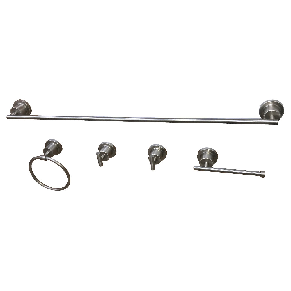 Concord 5 Piece Bathroom Accessory Set, Brushed Nickel