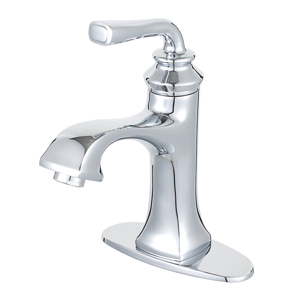 Ls4421rxl Restoration Single-handle Bathroom Faucet With Push-up Drain & Deck Plate, Polished Chrome