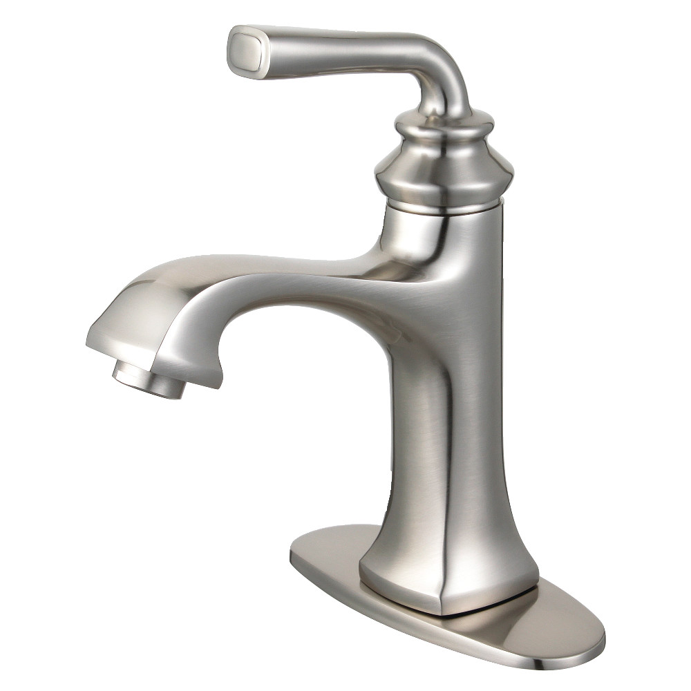 Ls4428rxl Restoration Single-handle Bathroom Faucet With Push-up Drain & Deck Plate, Brushed Nickel
