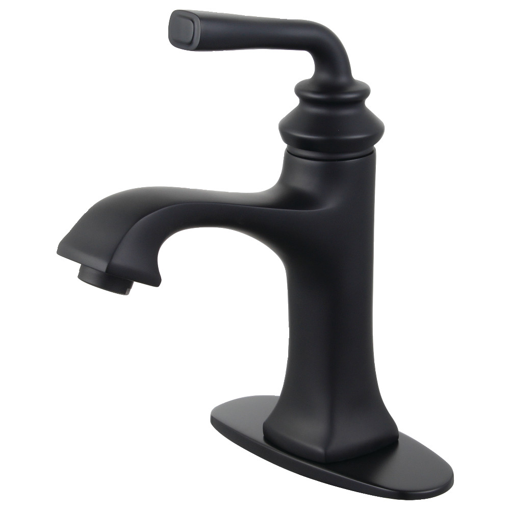 Ls4420rxl Restoration Single-handle Bathroom Faucet With Push-up Drain & Deck Plate, Matte Black