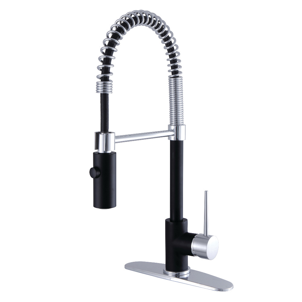 Ls8777nyl New York Single-handle Pre-rinse Kitchen Faucet - Polished Chrome, Matte Black