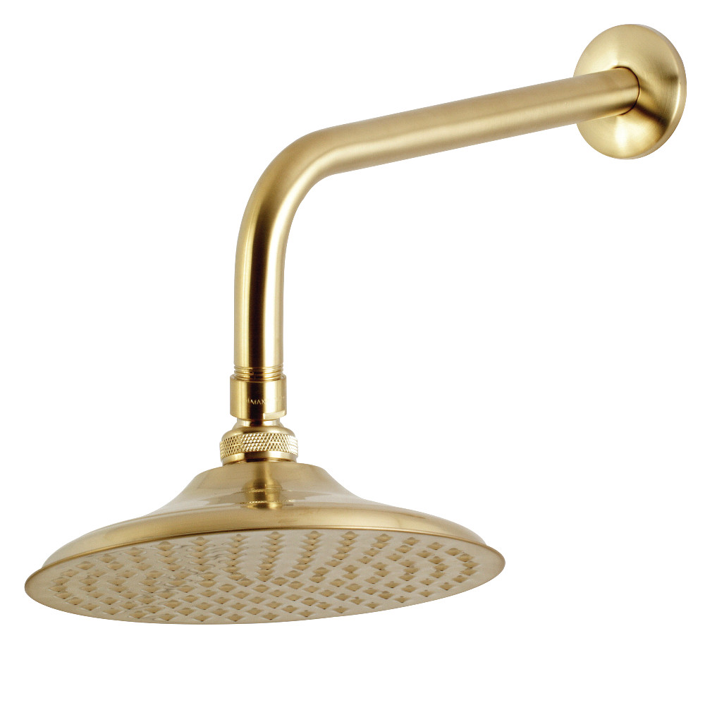 K136a7ck Kingston Brass Victorian 8 In. Brass Showerhead With 12 In. Shower Arm, Brushed Brass