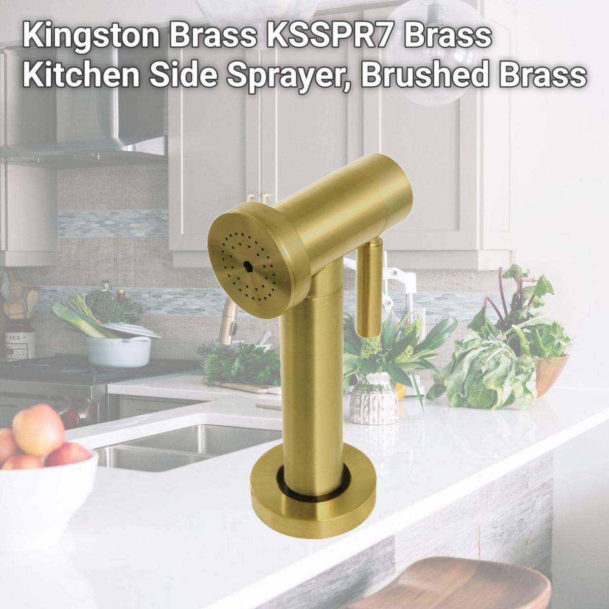 Picture of Kingston Brass KSSPR7 Brass Kitchen Side Sprayer, Brushed Brass