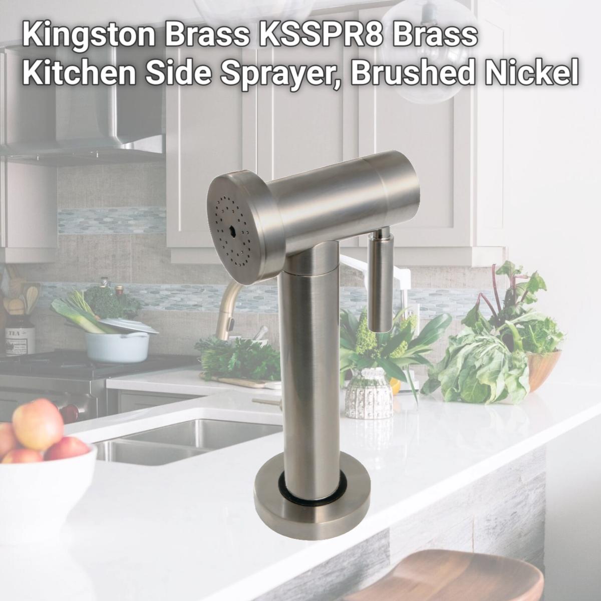 Picture of Kingston Brass KSSPR8 Brass Kitchen Side Sprayer, Brushed Nickel