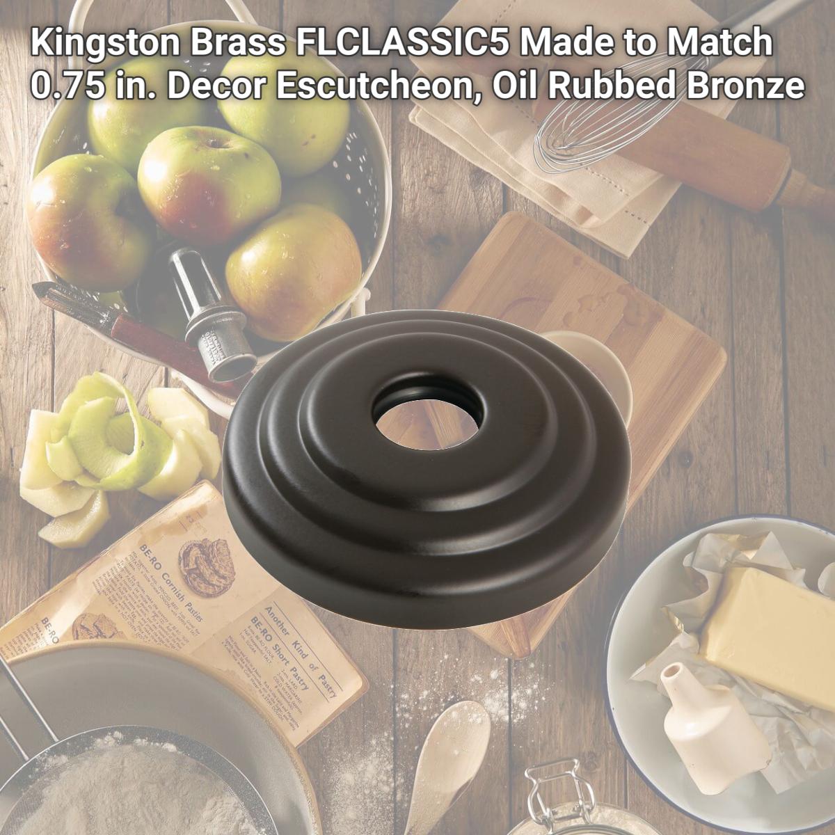 Picture of Kingston Brass FLCLASSIC5 Made to Match 0.75 in. Decor Escutcheon, Oil Rubbed Bronze
