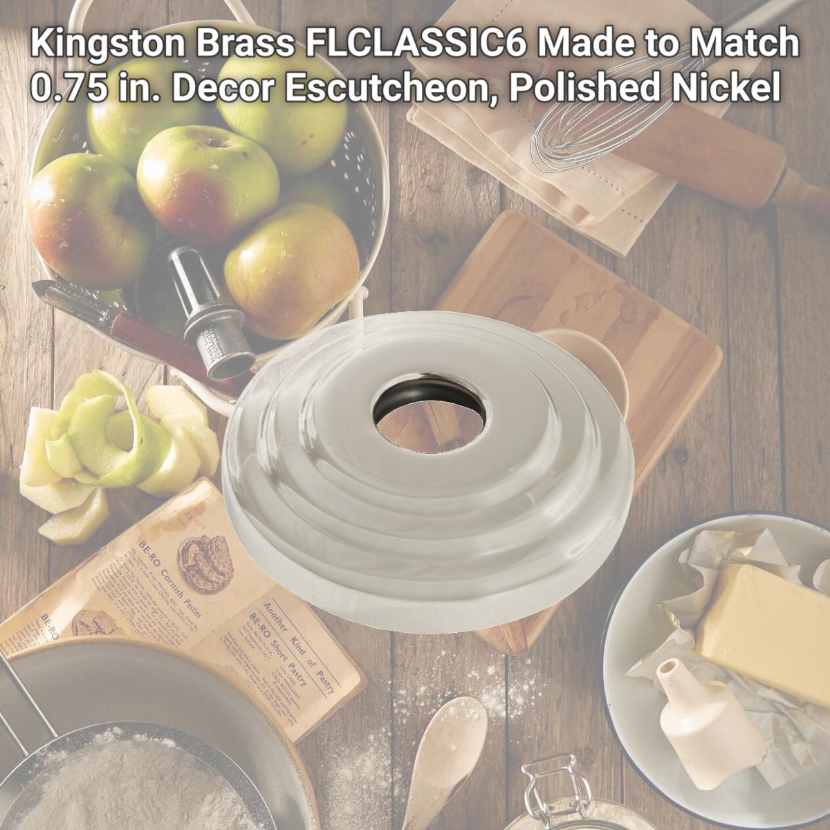 Picture of Kingston Brass FLCLASSIC6 Made to Match 0.75 in. Decor Escutcheon, Polished Nickel