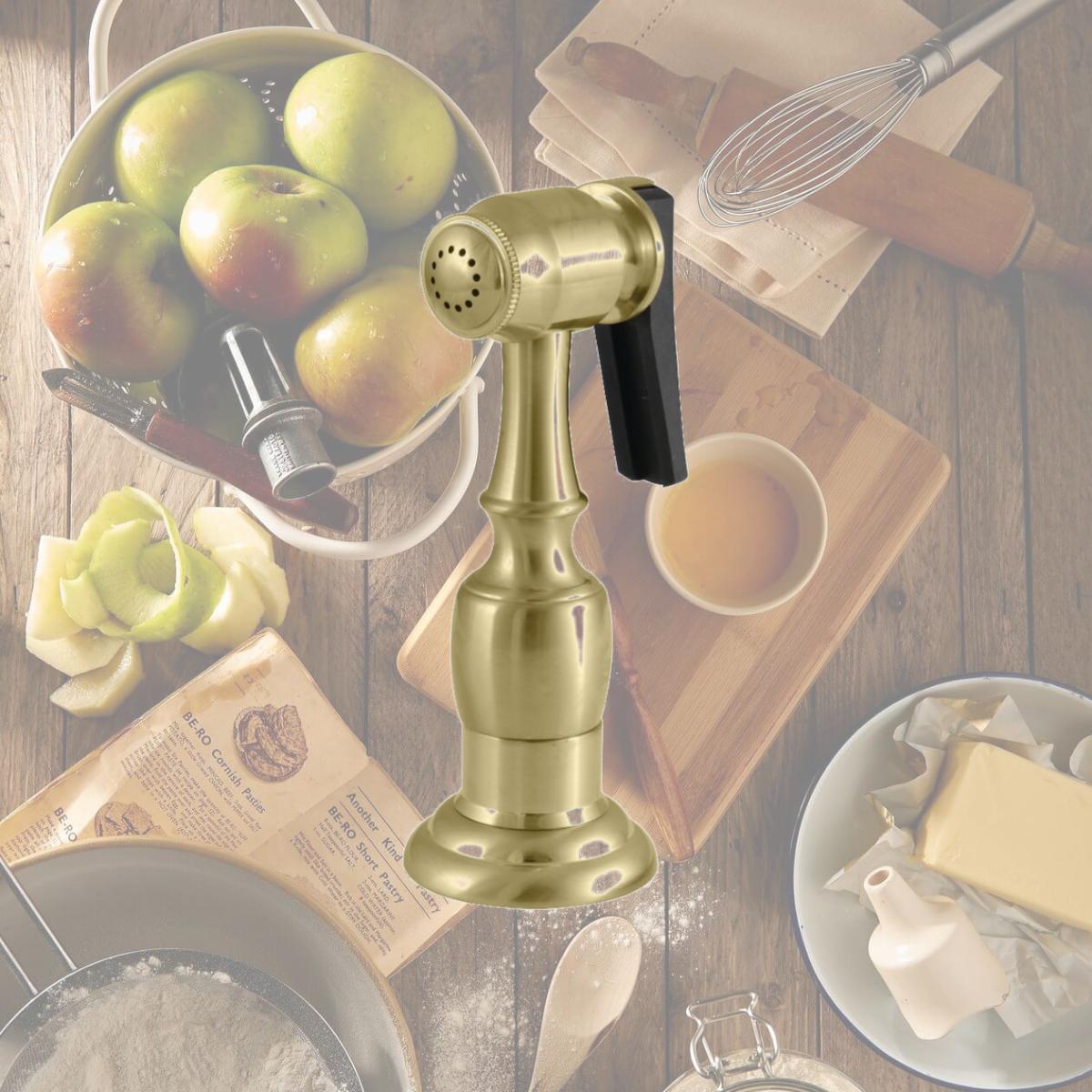 Picture of Kingston Brass KBSPR7 Kitchen Side Sprayer, Brushed Brass